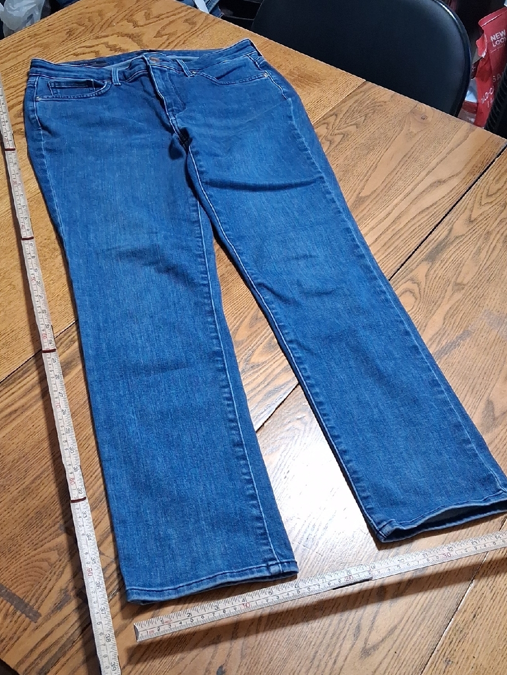 NYDJ Jeans Womens 6P BLUE SHERI SLIM Used Preowned Denim Pants 6 PETITE